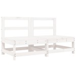 vidaXL Set mobilier relaxare grădină, 8 piese, alb, lemn masiv de pin