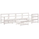 vidaXL Set mobilier de grădină, 6 piese, alb, lemn masiv pin vidaXL Set mobilier de grădină, 6 piese, alb, lemn masiv pin