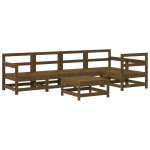 vidaXL Set mobilier grădină, 6 piese, maro miere, lemn masiv de pin vidaXL Set mobilier grădină, 6 piese, maro miere, lemn masiv de pin