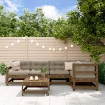 vidaXL Set mobilier grădină, 6 piese, maro miere, lemn masiv de pin vidaXL Set mobilier grădină, 6 piese, maro miere, lemn masiv de pin