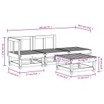 vidaXL Set mobilier relaxare grădină, 4 piese, lemn masiv Douglas vidaXL Set mobilier relaxare grădină, 4 piese, lemn masiv Douglas