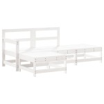 vidaXL Set mobilier relaxare de grădină, 4 piese, alb, lemn masiv pin vidaXL Set mobilier relaxare de grădină, 4 piese, alb, lemn masiv pin