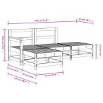 vidaXL Set mobilier relaxare de grădină, 4 piese, alb, lemn masiv pin vidaXL Set mobilier relaxare de grădină, 4 piese, alb, lemn masiv pin