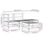 vidaXL Set mobilier relaxare de grădină, 4 piese, lemn de pin tratat