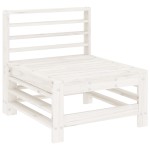 vidaXL Set mobilier relaxare de grădină, 4 piese, alb, lemn masiv pin vidaXL Set mobilier relaxare de grădină, 4 piese, alb, lemn masiv pin