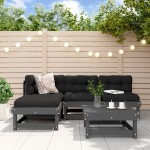 vidaXL Set mobilier relaxare de grădină 5 piese gri lemn masiv de pin vidaXL Set mobilier relaxare de grădină 5 piese gri lemn masiv de pin