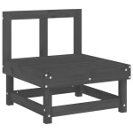 vidaXL Set mobilier relaxare de grădină 5 piese gri lemn masiv de pin vidaXL Set mobilier relaxare de grădină 5 piese gri lemn masiv de pin