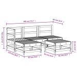 vidaXL Set mobilier relaxare de grădină 5 piese alb lemn masiv de pin vidaXL Set mobilier relaxare de grădină 5 piese alb lemn masiv de pin