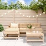 vidaXL Set mobilier relaxare de grădină 5 piese lemn masiv de pin vidaXL Set mobilier relaxare de grădină 5 piese lemn masiv de pin