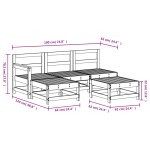 vidaXL Set mobilier relaxare de grădină 5 piese alb lemn masiv de pin vidaXL Set mobilier relaxare de grădină 5 piese alb lemn masiv de pin