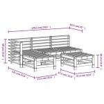 vidaXL Set mobilier relaxare de grădină 5 piese lemn masiv de pin vidaXL Set mobilier relaxare de grădină 5 piese lemn masiv de pin