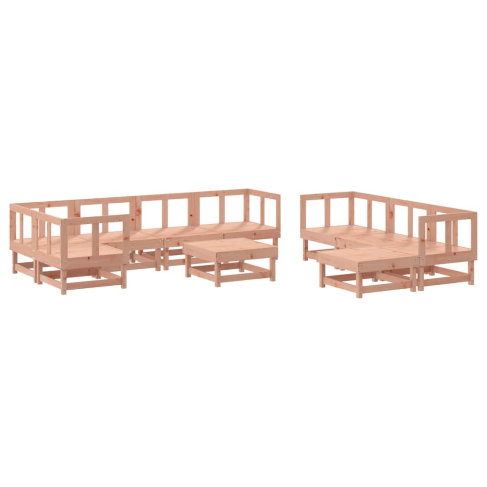 vidaXL Set mobilier relaxare grădină, 10 piese, lemn masiv Douglas