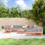 vidaXL Set mobilier relaxare grădină, 10 piese, lemn masiv Douglas vidaXL Set mobilier relaxare grădină, 10 piese, lemn masiv Douglas
