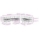 vidaXL Set mobilier relaxare grădină, 10 piese, lemn masiv Douglas vidaXL Set mobilier relaxare grădină, 10 piese, lemn masiv Douglas