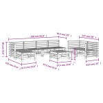 vidaXL Set mobilier de grădină din 8 piese, lemn masiv de pin vidaXL Set mobilier de grădină din 8 piese, lemn masiv de pin