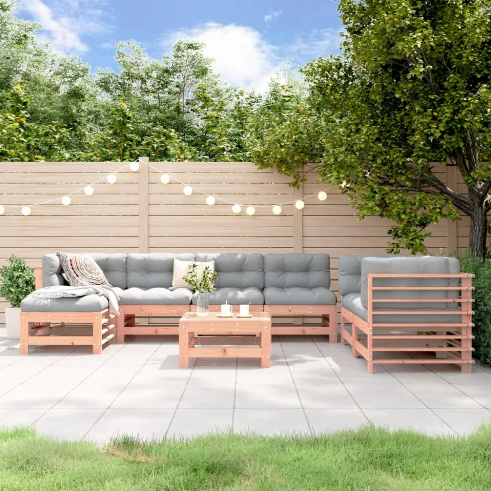 vidaXL Set mobilier relaxare grădină, 8 piese, lemn masiv Douglas