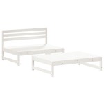 vidaXL Set mobilier relaxare grădină, 2 piese, alb, lemn masiv de pin vidaXL Set mobilier relaxare grădină, 2 piese, alb, lemn masiv de pin