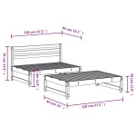 vidaXL Set mobilier relaxare grădină, 2 piese, alb, lemn masiv de pin vidaXL Set mobilier relaxare grădină, 2 piese, alb, lemn masiv de pin