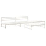 vidaXL Set mobilier relaxare de grădină, 4 piese, alb, lemn masiv pin vidaXL Set mobilier relaxare de grădină, 4 piese, alb, lemn masiv pin