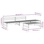 vidaXL Set mobilier relaxare de grădină, 4 piese, gri, lemn masiv pin