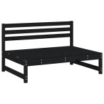 vidaXL Set mobilier relaxare de grădină 4 piese, negru, lemn masiv pin vidaXL Set mobilier relaxare de grădină 4 piese, negru, lemn masiv pin