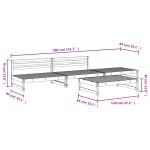 vidaXL Set mobilier relaxare de grădină 4 piese, negru, lemn masiv pin vidaXL Set mobilier relaxare de grădină 4 piese, negru, lemn masiv pin