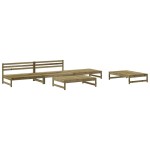 vidaXL Set mobilier relaxare pentru grădină 5 piese lemn de pin tratat