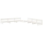 vidaXL Set mobilier de grădină, 6 piese, alb, lemn masiv pin