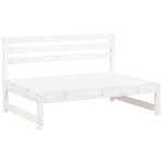 vidaXL Set mobilier de grădină, 6 piese, alb, lemn masiv pin