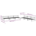 vidaXL Set mobilier de grădină, 6 piese, alb, lemn masiv pin