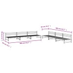 vidaXL Set mobilier relexare de grădină, 6 piese, gri, lemn masiv pin