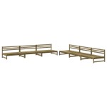 vidaXL Set mobilier relaxare de grădină, 6 piese, lemn de pin tratat