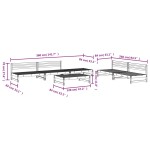 vidaXL Set mobilier relexare de grădină, 6 piese, gri, lemn masiv pin