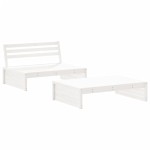 vidaXL Set mobilier relaxare grădină, 2 piese, alb, lemn masiv de pin vidaXL Set mobilier relaxare grădină, 2 piese, alb, lemn masiv de pin