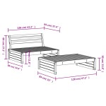 vidaXL Set mobilier relaxare grădină, 2 piese, gri, lemn masiv de pin vidaXL Set mobilier relaxare grădină, 2 piese, gri, lemn masiv de pin