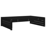 vidaXL Set mobilier relaxare grădină, 2 piese, negru, lemn masiv pin