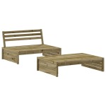 vidaXL Set mobilier relaxare de grădină, 2 piese, lemn de pin tratat vidaXL Set mobilier relaxare de grădină, 2 piese, lemn de pin tratat