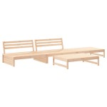 vidaXL Set mobilier relaxare de grădină, 4 piese, lemn masiv de pin