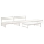 vidaXL Set mobilier relaxare de grădină, 4 piese, alb, lemn masiv pin vidaXL Set mobilier relaxare de grădină, 4 piese, alb, lemn masiv pin