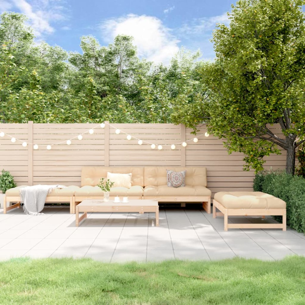 vidaXL Set mobilier relaxare de grădină 5 piese lemn masiv de pin