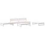 vidaXL Set mobilier relaxare de grădină 5 piese alb lemn masiv de pin vidaXL Set mobilier relaxare de grădină 5 piese alb lemn masiv de pin