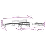 vidaXL Set mobilier relaxare de grădină 5 piese alb lemn masiv de pin vidaXL Set mobilier relaxare de grădină 5 piese alb lemn masiv de pin