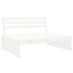 vidaXL Set mobilier de grădină, 6 piese, alb, lemn masiv pin vidaXL Set mobilier de grădină, 6 piese, alb, lemn masiv pin