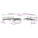 vidaXL Set mobilier relaxare grădină, 6 piese, lemn masiv Douglas