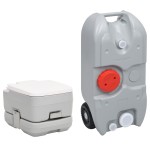 vidaXL Set portabil cu toaletă și rezervor de apă pentru camping vidaXL Set portabil cu toaletă și rezervor de apă pentru camping