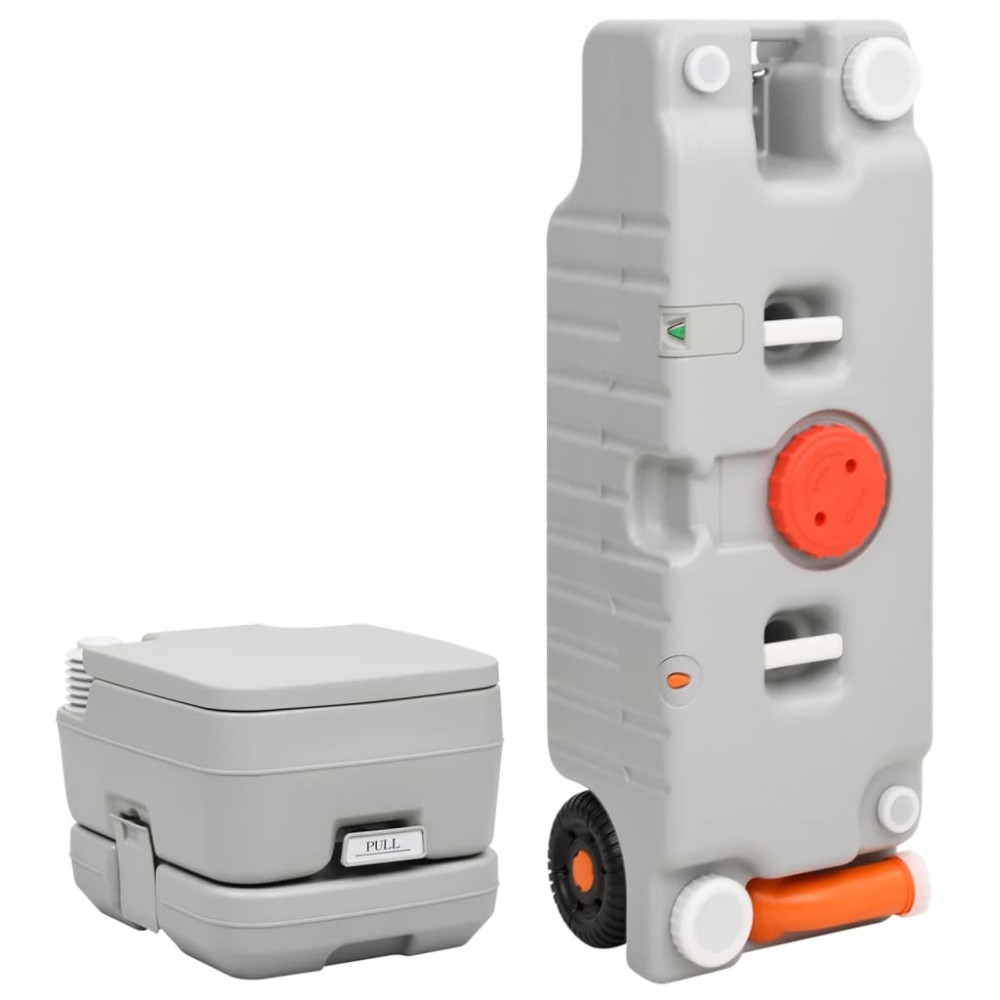 vidaXL Set portabil cu toaletă și rezervor de apă pentru camping