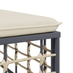 vidaXL Set mobilier de grădină cu perne, 9 piese, antracit, poliratan
