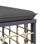 vidaXL Set mobilier de grădină cu perne, 9 piese, antracit, poliratan