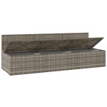 vidaXL Canapea de grădină cu perne, cu 3 locuri, gri, poliratan