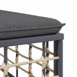 vidaXL Set mobilier de grădină cu perne, 7 piese, antracit, poliratan
